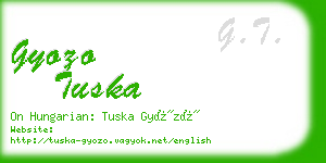 gyozo tuska business card